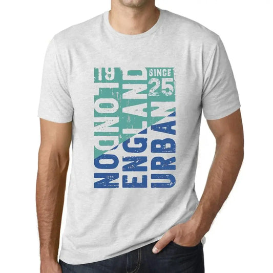 Men's Graphic T-Shirt London England Urban Since 25 99th Birthday Anniversary 99 Year Old Gift 1925 Vintage Eco-Friendly Short Sleeve Novelty Tee