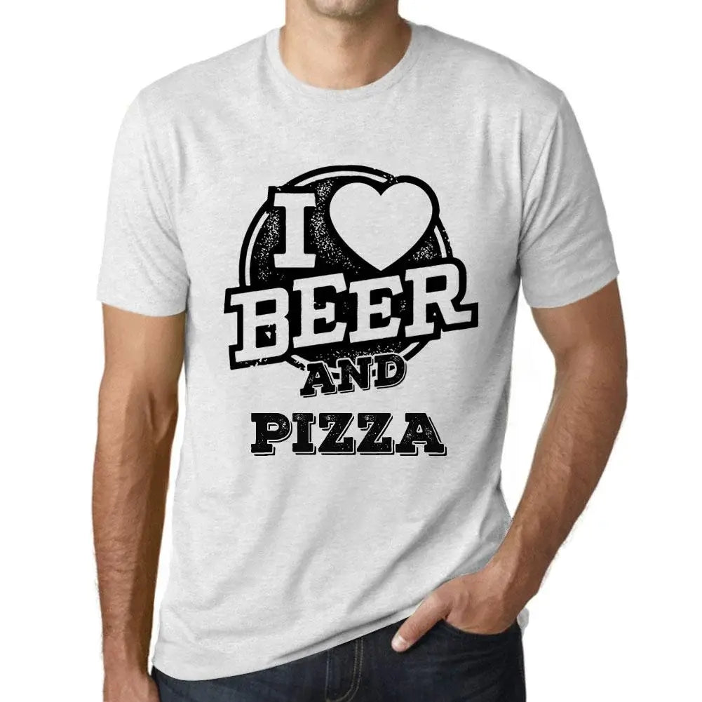 Men's Graphic T-Shirt I Love Beer And Pizza Eco-Friendly Limited Edition Short Sleeve Tee-Shirt Vintage Birthday Gift Novelty