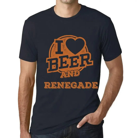 Men's Graphic T-Shirt I Love Beer And Renegade Eco-Friendly Limited Edition Short Sleeve Tee-Shirt Vintage Birthday Gift Novelty