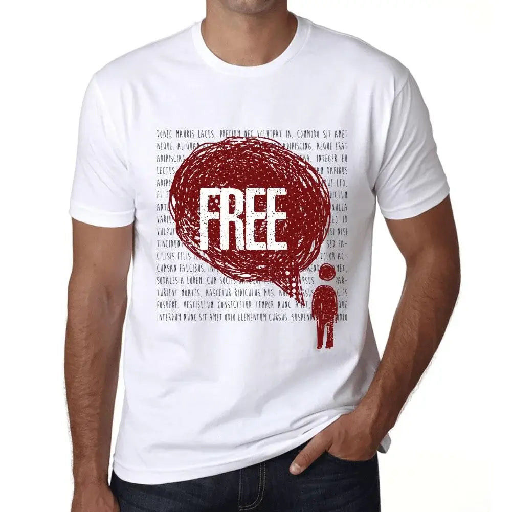 Men's Graphic T-Shirt Thoughts Free Eco-Friendly Limited Edition Short Sleeve Tee-Shirt Vintage Birthday Gift Novelty
