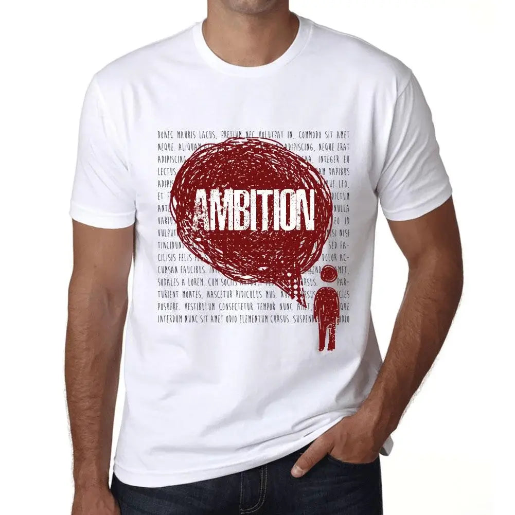 Men's Graphic T-Shirt Thoughts Ambition Eco-Friendly Limited Edition Short Sleeve Tee-Shirt Vintage Birthday Gift Novelty