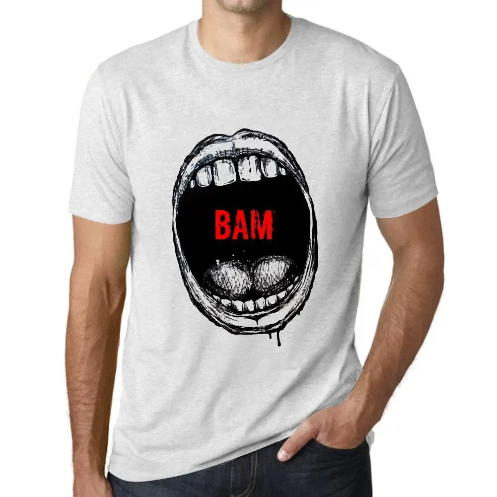 Men's Graphic T-Shirt Mouth Expressions Bam Eco-Friendly Limited Edition Short Sleeve Tee-Shirt Vintage Birthday Gift Novelty