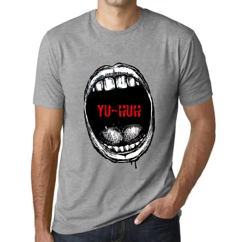 Men's Graphic T-Shirt Mouth Expressions Yu-Huh Eco-Friendly Limited Edition Short Sleeve Tee-Shirt Vintage Birthday Gift Novelty