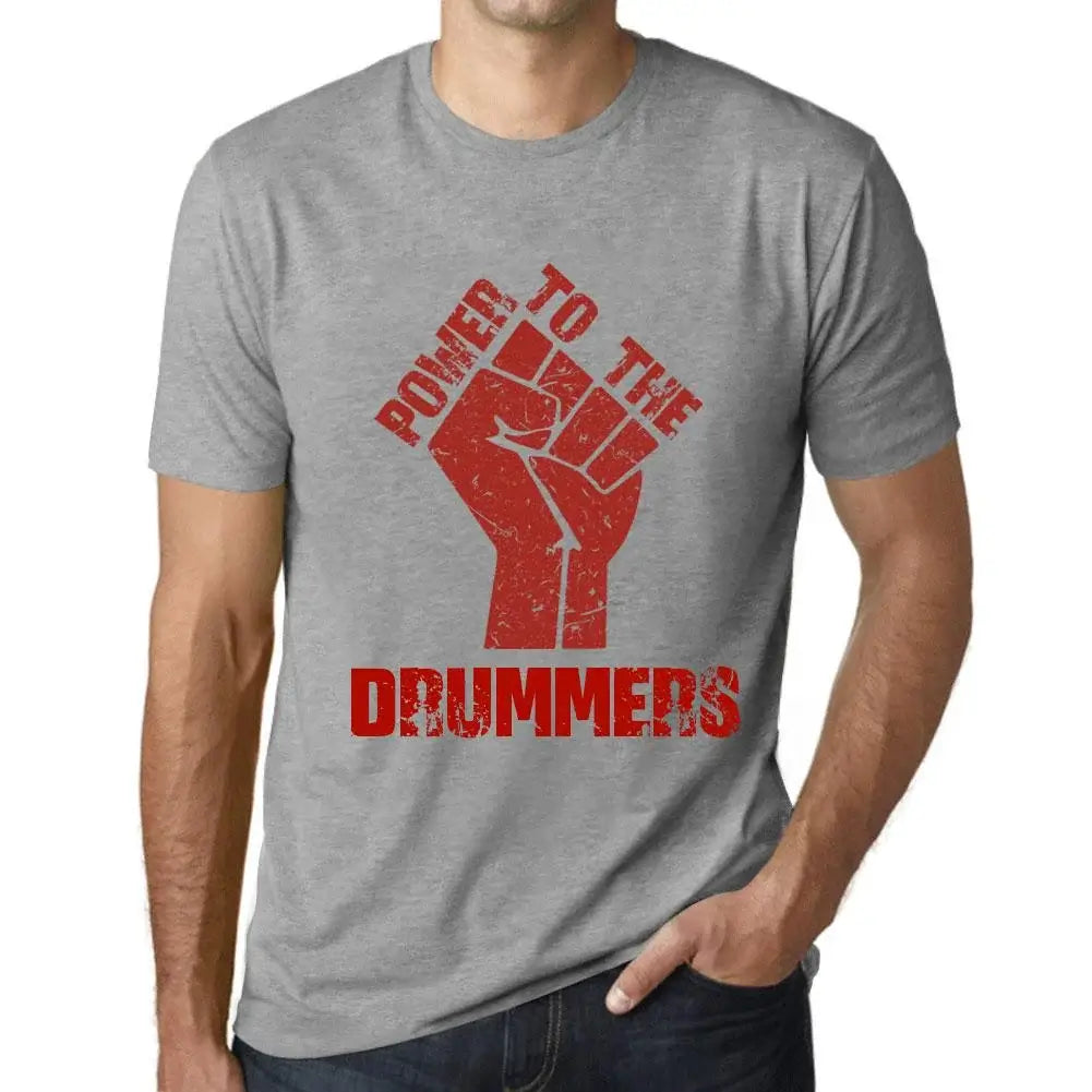 Men's Graphic T-Shirt Power To The Drummers Eco-Friendly Limited Edition Short Sleeve Tee-Shirt Vintage Birthday Gift Novelty