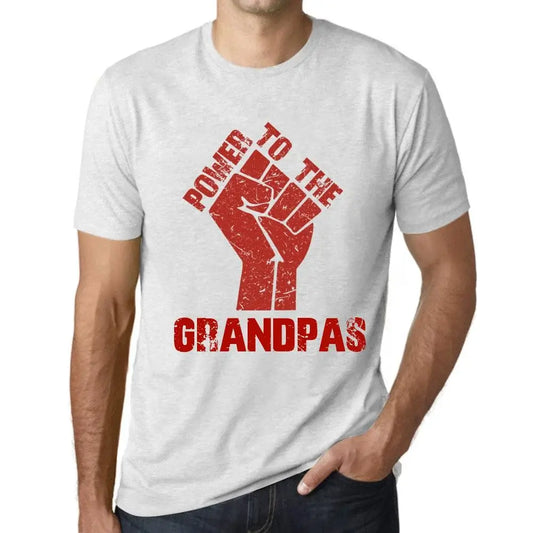 Men's Graphic T-Shirt Power To The Grandpas Eco-Friendly Limited Edition Short Sleeve Tee-Shirt Vintage Birthday Gift Novelty