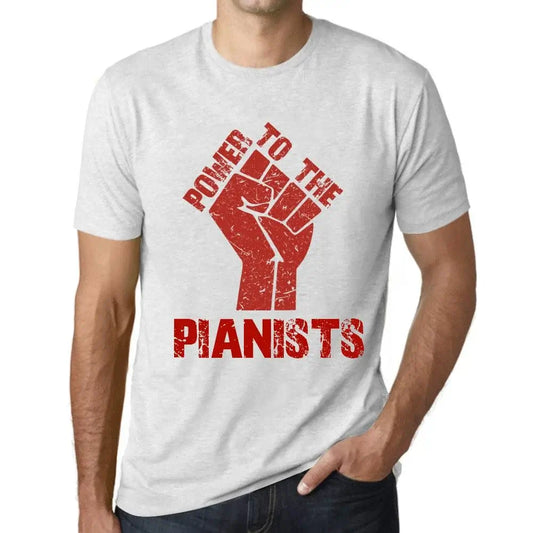 Men's Graphic T-Shirt Power To The Pianists Eco-Friendly Limited Edition Short Sleeve Tee-Shirt Vintage Birthday Gift Novelty
