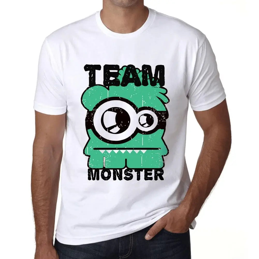 Men's Graphic T-Shirt Team Monster Eco-Friendly Limited Edition Short Sleeve Tee-Shirt Vintage Birthday Gift Novelty