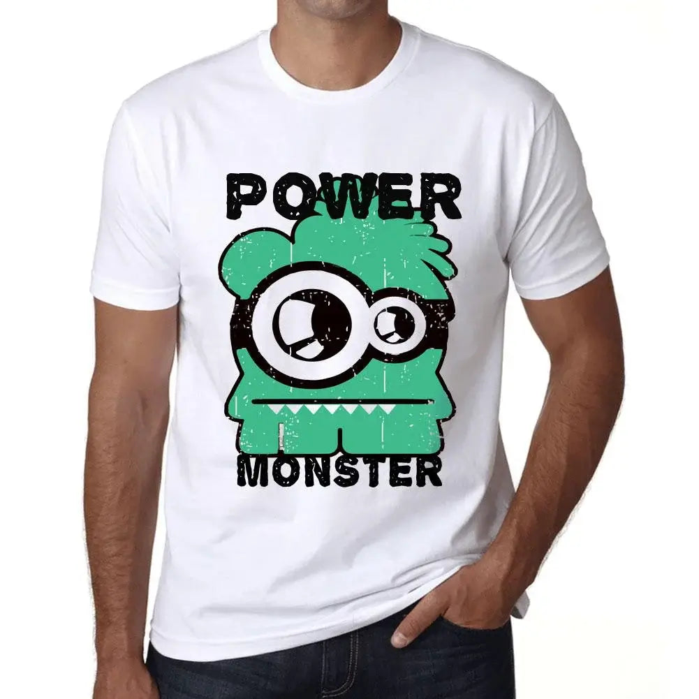 Men's Graphic T-Shirt Power Monster Eco-Friendly Limited Edition Short Sleeve Tee-Shirt Vintage Birthday Gift Novelty