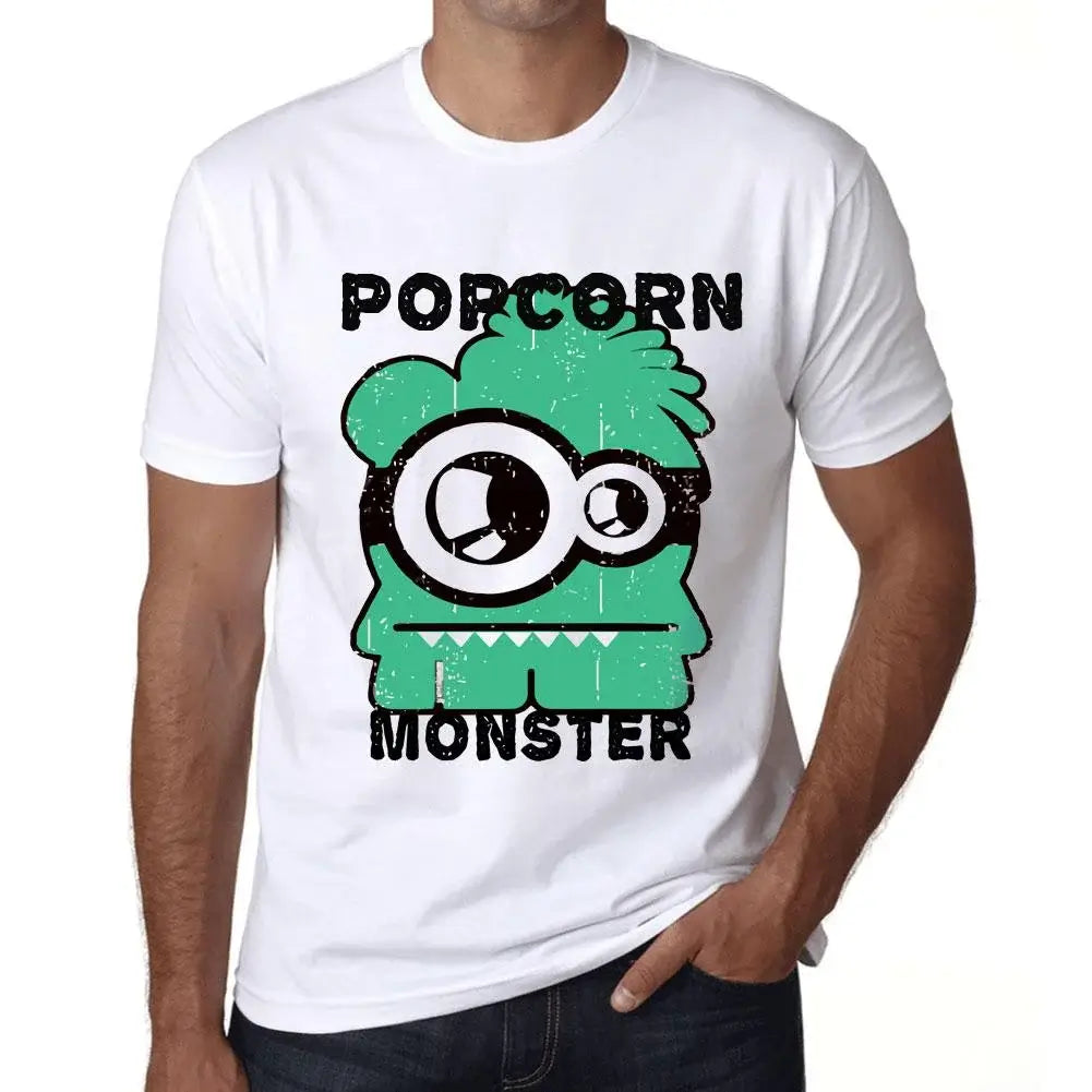 Men's Graphic T-Shirt Popcorn Monster Eco-Friendly Limited Edition Short Sleeve Tee-Shirt Vintage Birthday Gift Novelty