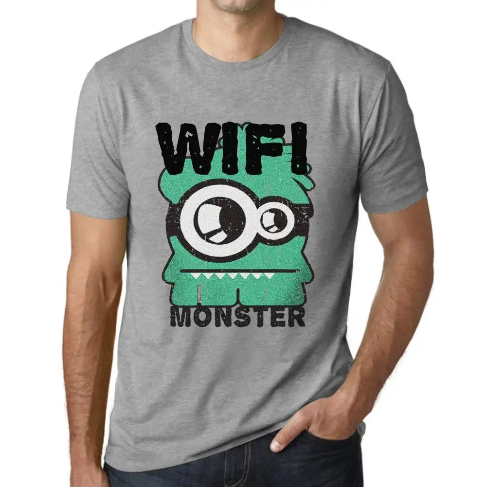Men's Graphic T-Shirt Wifi Monster Eco-Friendly Limited Edition Short Sleeve Tee-Shirt Vintage Birthday Gift Novelty