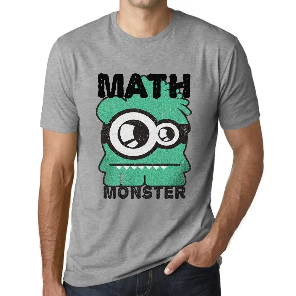 Men's Graphic T-Shirt Math Monster Eco-Friendly Limited Edition Short Sleeve Tee-Shirt Vintage Birthday Gift Novelty