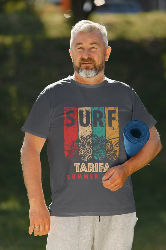 Men's Graphic T-Shirt Surf Summer Time TARIFA Mouse Grey