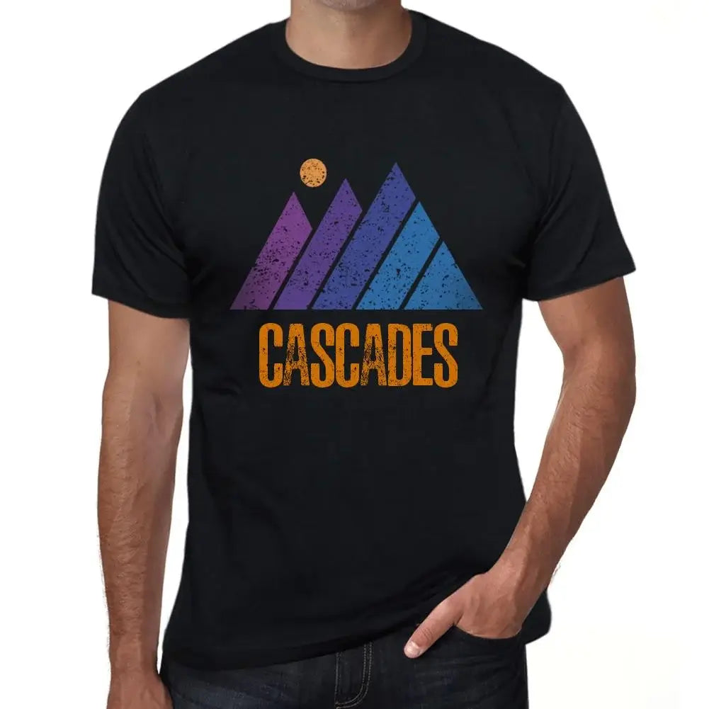 Men's Graphic T-Shirt Mountain Cascades Eco-Friendly Limited Edition Short Sleeve Tee-Shirt Vintage Birthday Gift Novelty