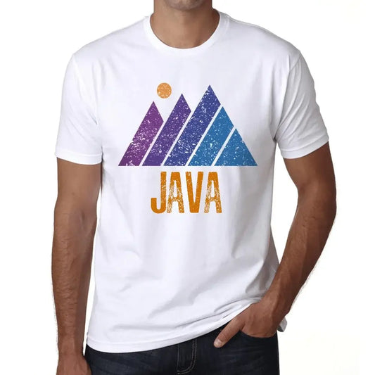 Men's Graphic T-Shirt Mountain Java Eco-Friendly Limited Edition Short Sleeve Tee-Shirt Vintage Birthday Gift Novelty