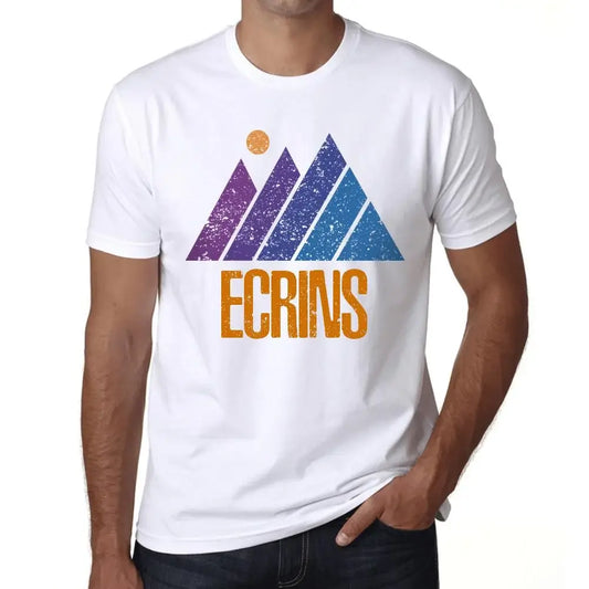 Men's Graphic T-Shirt Mountain Ecrins Eco-Friendly Limited Edition Short Sleeve Tee-Shirt Vintage Birthday Gift Novelty