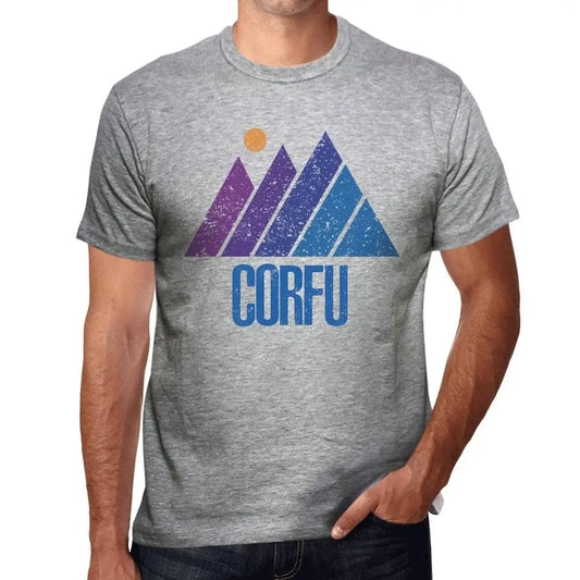 Men's Graphic T-Shirt Mountain Corfu Eco-Friendly Limited Edition Short Sleeve Tee-Shirt Vintage Birthday Gift Novelty