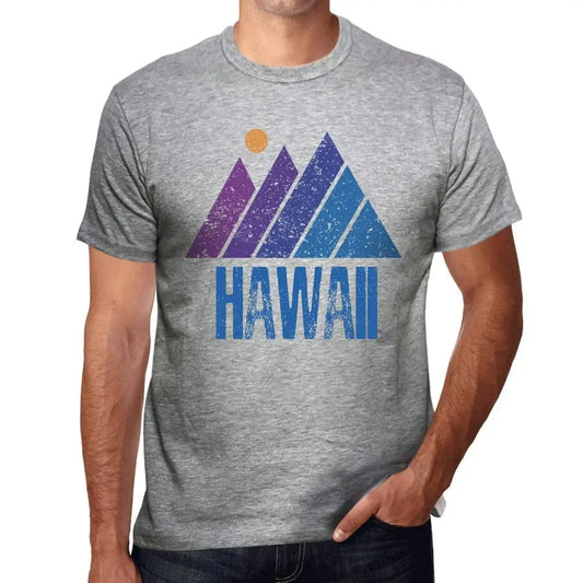 Men's Graphic T-Shirt Mountain Hawaii Eco-Friendly Limited Edition Short Sleeve Tee-Shirt Vintage Birthday Gift Novelty