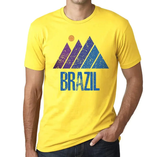 Men's Graphic T-Shirt Mountain Brazil Eco-Friendly Limited Edition Short Sleeve Tee-Shirt Vintage Birthday Gift Novelty