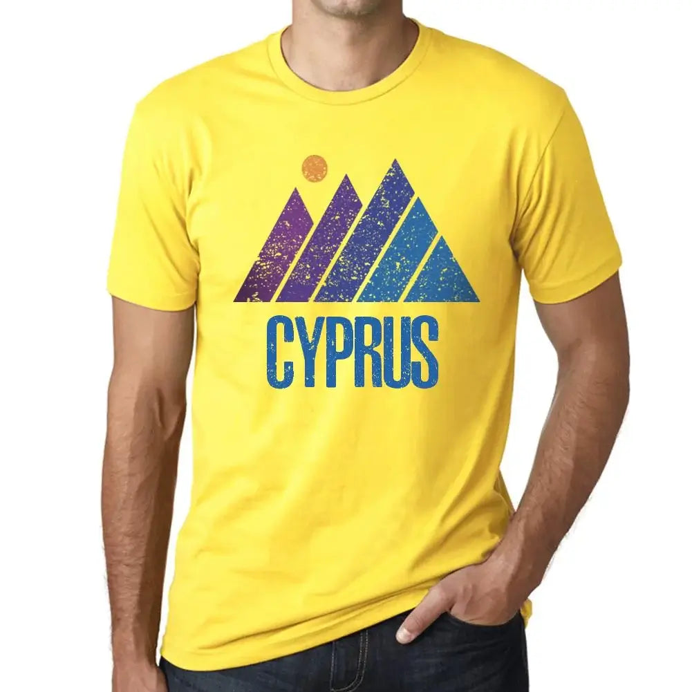 Men's Graphic T-Shirt Mountain Cyprus Eco-Friendly Limited Edition Short Sleeve Tee-Shirt Vintage Birthday Gift Novelty