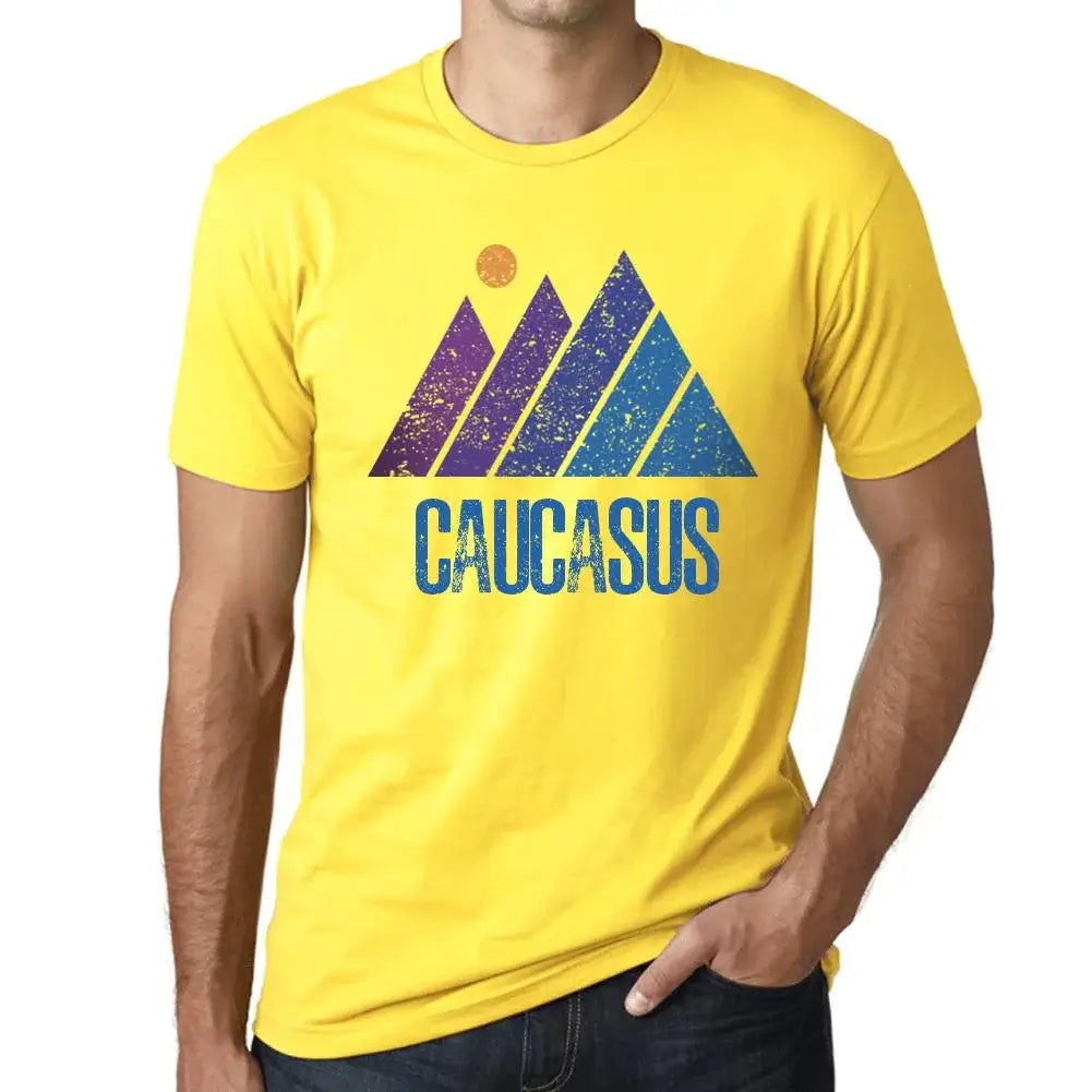 Men's Graphic T-Shirt Mountain Caucasus Eco-Friendly Limited Edition Short Sleeve Tee-Shirt Vintage Birthday Gift Novelty