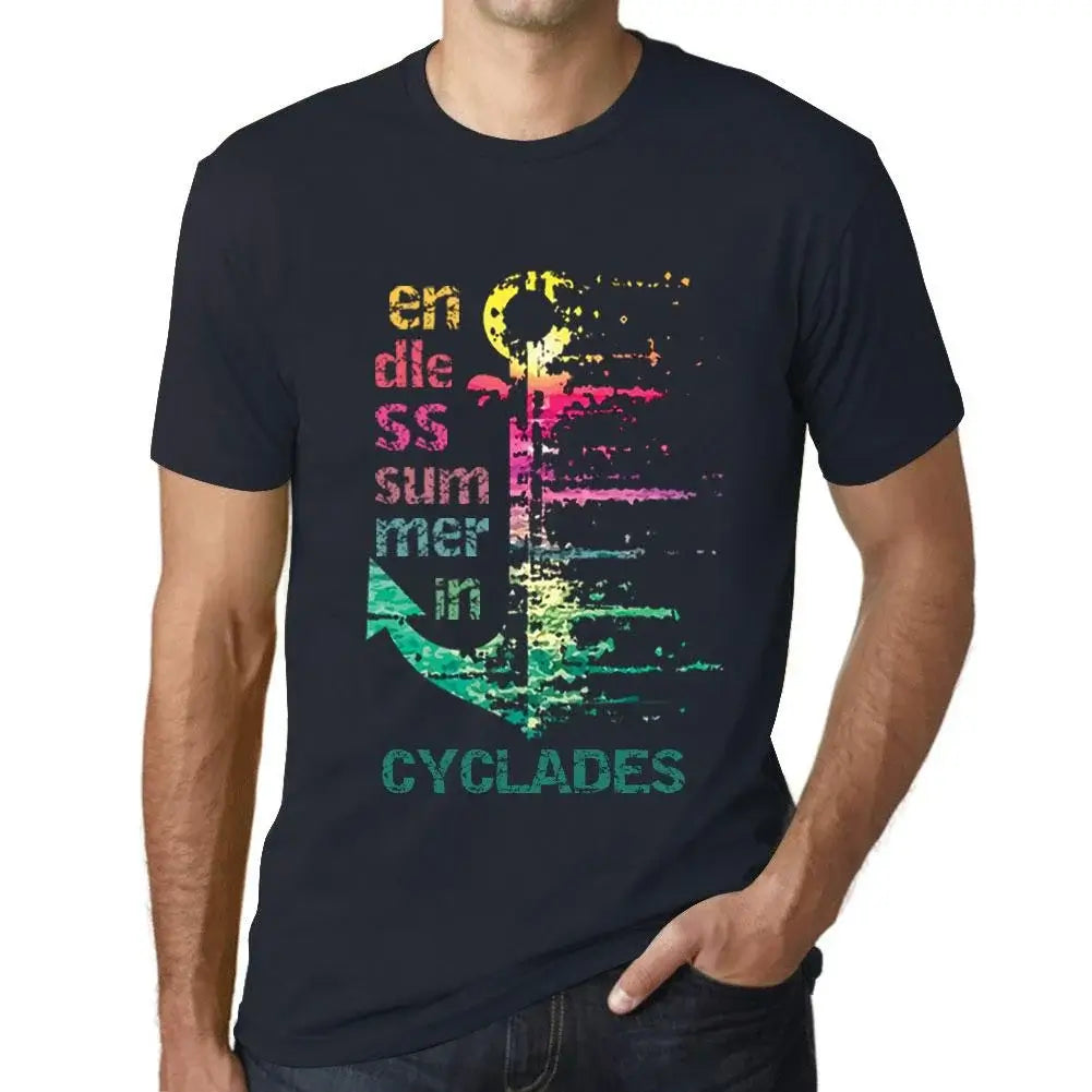 Men's Graphic T-Shirt Endless Summer In Cyclades Eco-Friendly Limited Edition Short Sleeve Tee-Shirt Vintage Birthday Gift Novelty