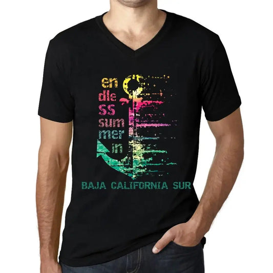 Men's Graphic T-Shirt V Neck Endless Summer In Baja California Sur Eco-Friendly Limited Edition Short Sleeve Tee-Shirt Vintage Birthday Gift Novelty
