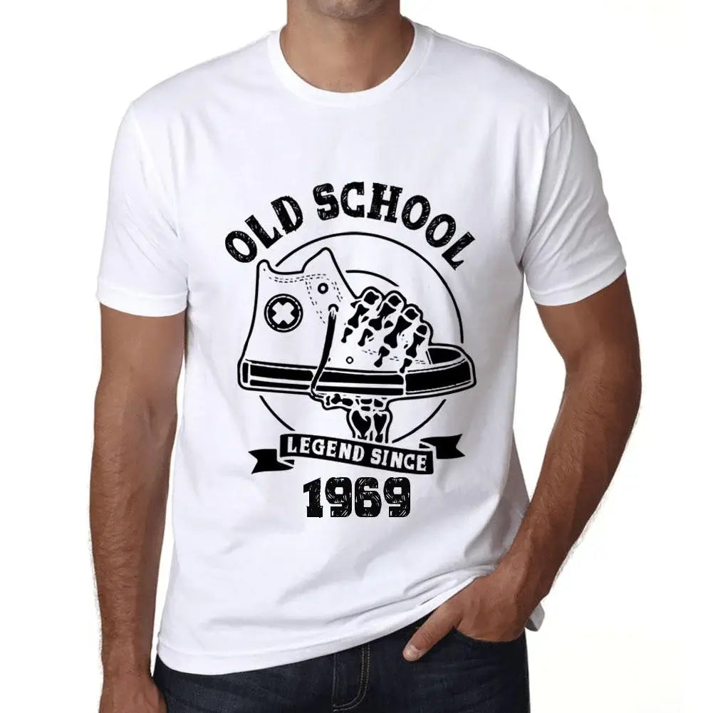 Men's Graphic T-Shirt Old School Legend Since 1969 55th Birthday Anniversary 55 Year Old Gift 1969 Vintage Eco-Friendly Short Sleeve Novelty Tee
