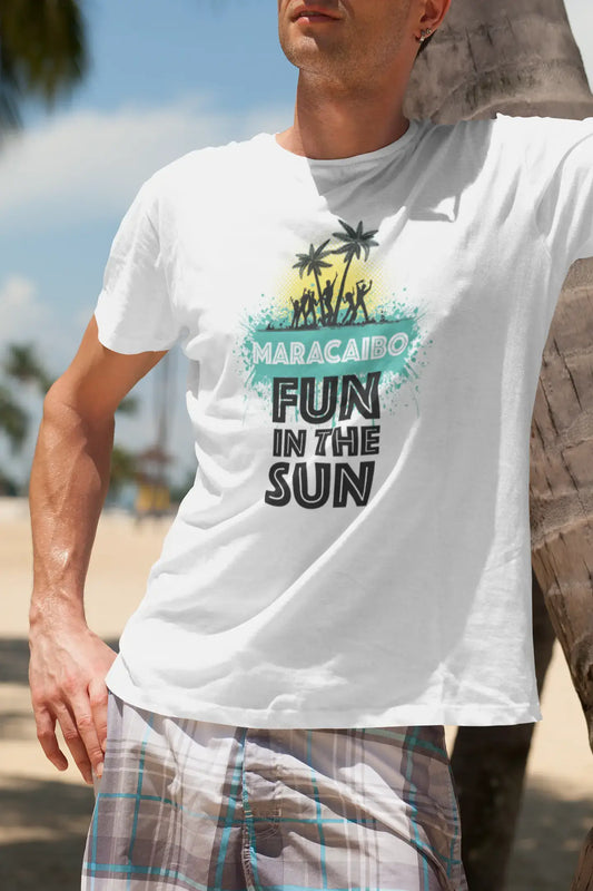 Homme T Shirt Graphique Imprimé Vintage Tee Summer Dance Maracaibo Blanc
