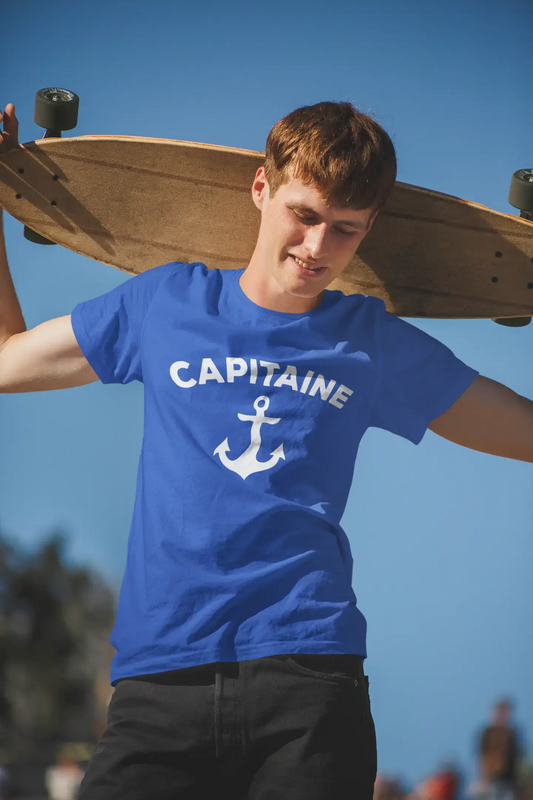 Homme T-Shirt Graphique Imprimé Vintage Tee Capitaine Royal