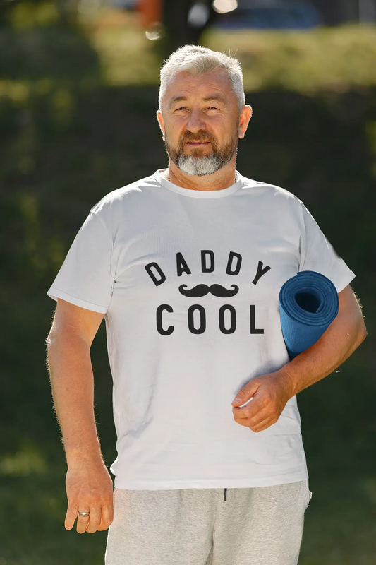 Men's Vintage Tee Shirt Graphic T shirt Daddy Cool Vintage White