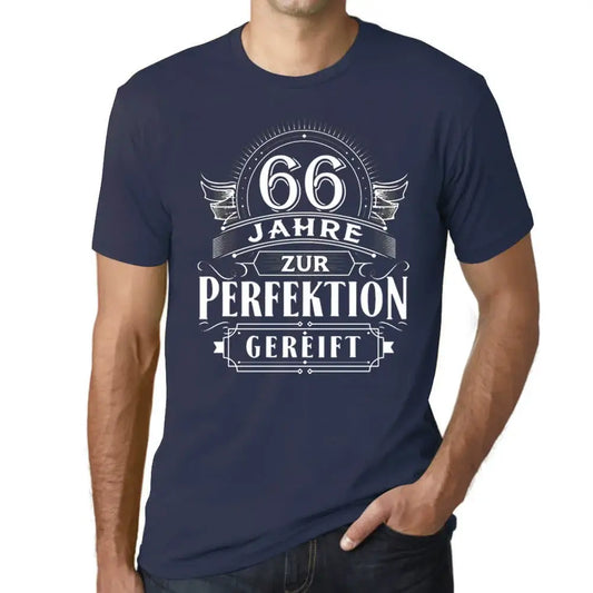 Men's Graphic T-Shirt 66 years Matured to perfection – 66 Jahre Zur Perfektion Gereift – 66th Birthday Anniversary 66 Year Old Gift 1958 Vintage Eco-Friendly Short Sleeve Novelty Tee