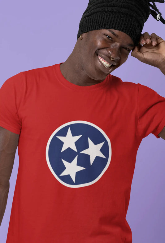 Graphic Men's Tennessee Flag T-Shirt Blue Print Tee