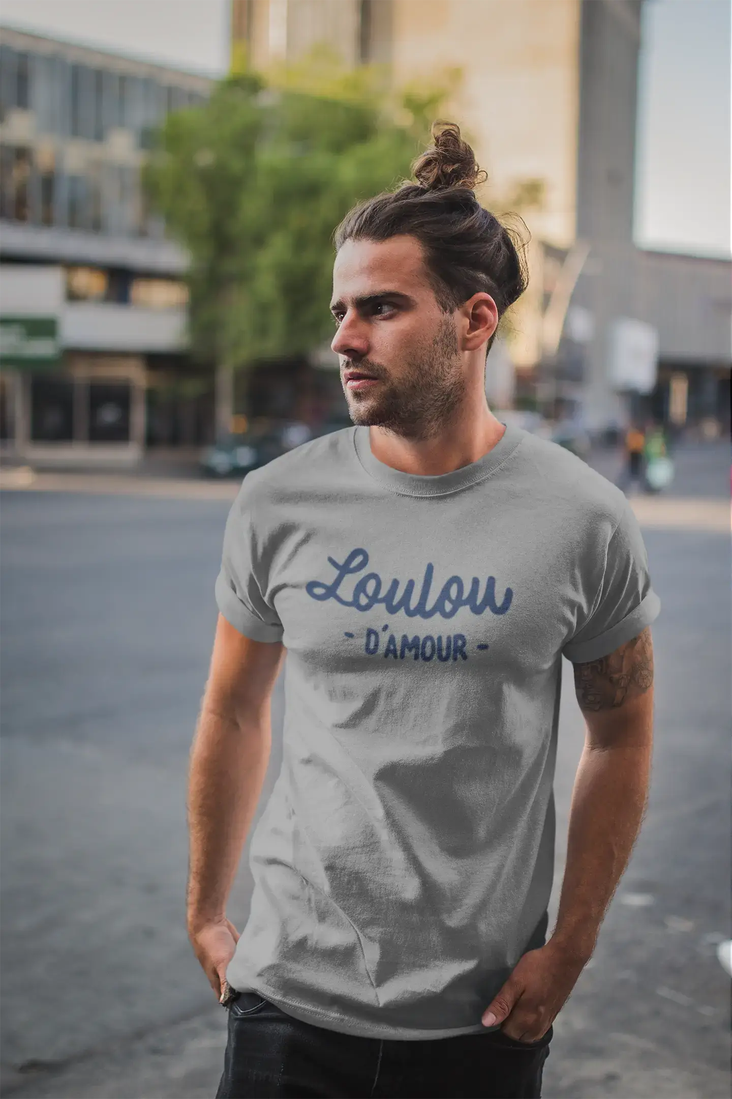 Ultrabasic - Graphique Homme Loulou d'amour T-Shirt Blanc Lettre