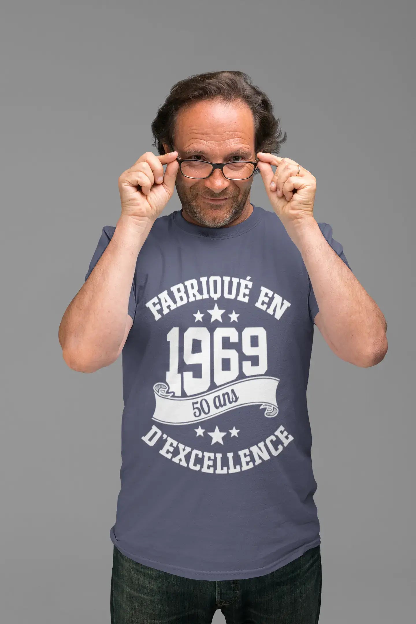 ULTRABASIC - Fabriqué en 1969, 50 Ans d'être Génial Unisex T-Shirt Gris Souris