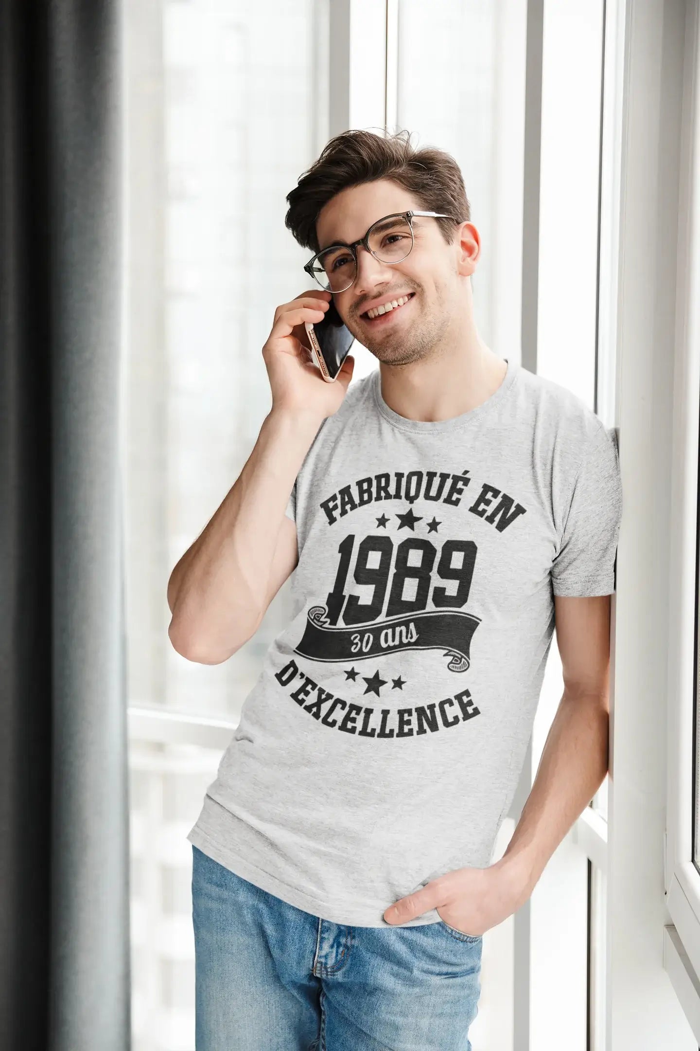 ULTRABASIC - Fabriqué en 1989, 30 Ans d'être Génial Unisex T-Shirt Gris Souris