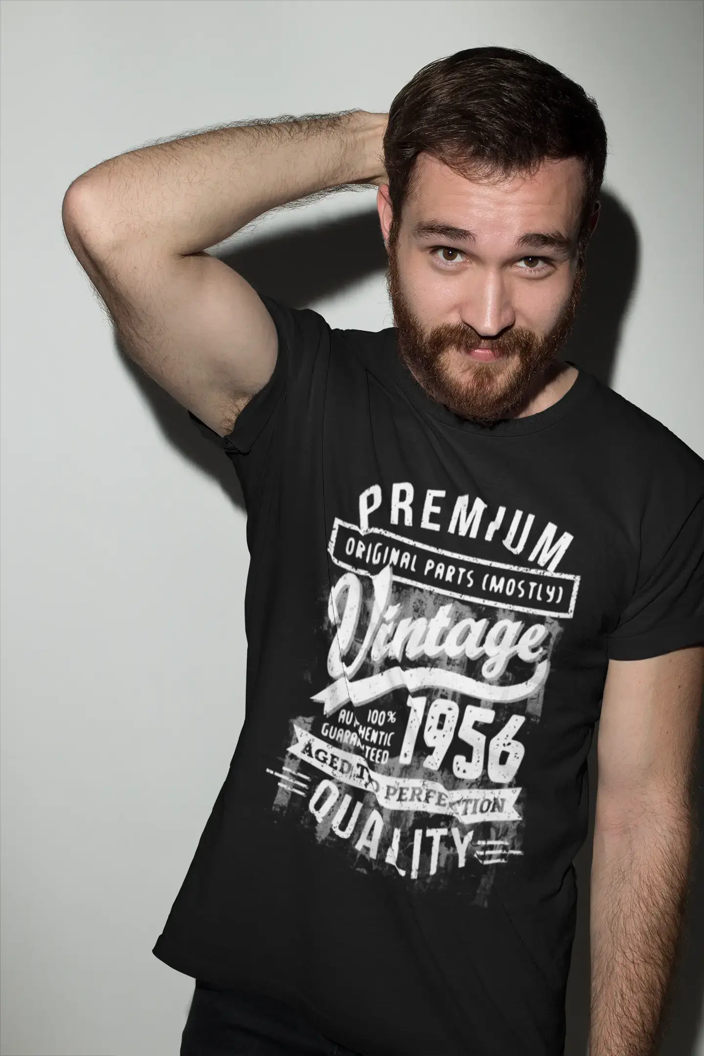 ULTRABASIC - Graphic Men's 1956 Aged to Perfection Birthday Gift T-Shirt