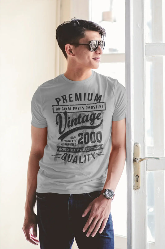 ULTRABASIC - Graphic Men's 2000 Aged to Perfection Birthday Gift T-Shirt