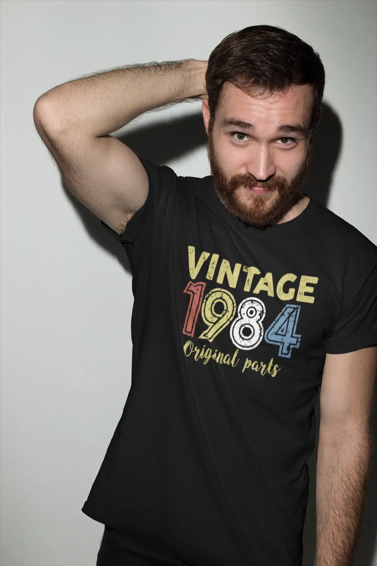ULTRABASIC - Graphic Printed Men's Vintage 1984 T-Shirt Denim