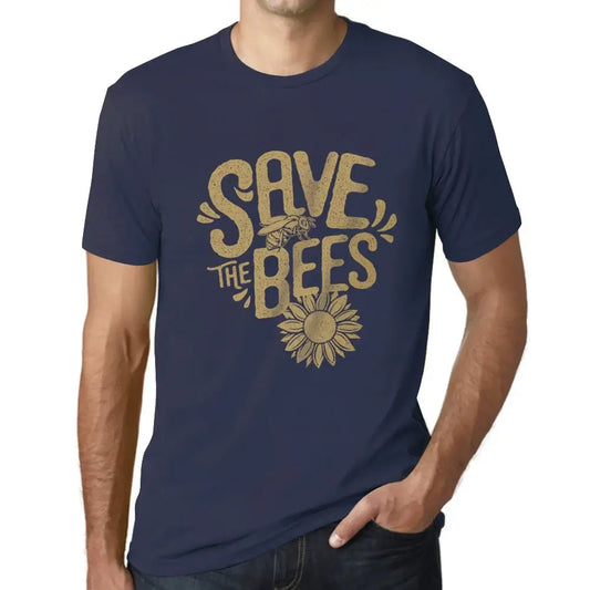 Men's Graphic T-Shirt Save The Bees Eco-Friendly Limited Edition Short Sleeve Tee-Shirt Vintage Birthday Gift Novelty