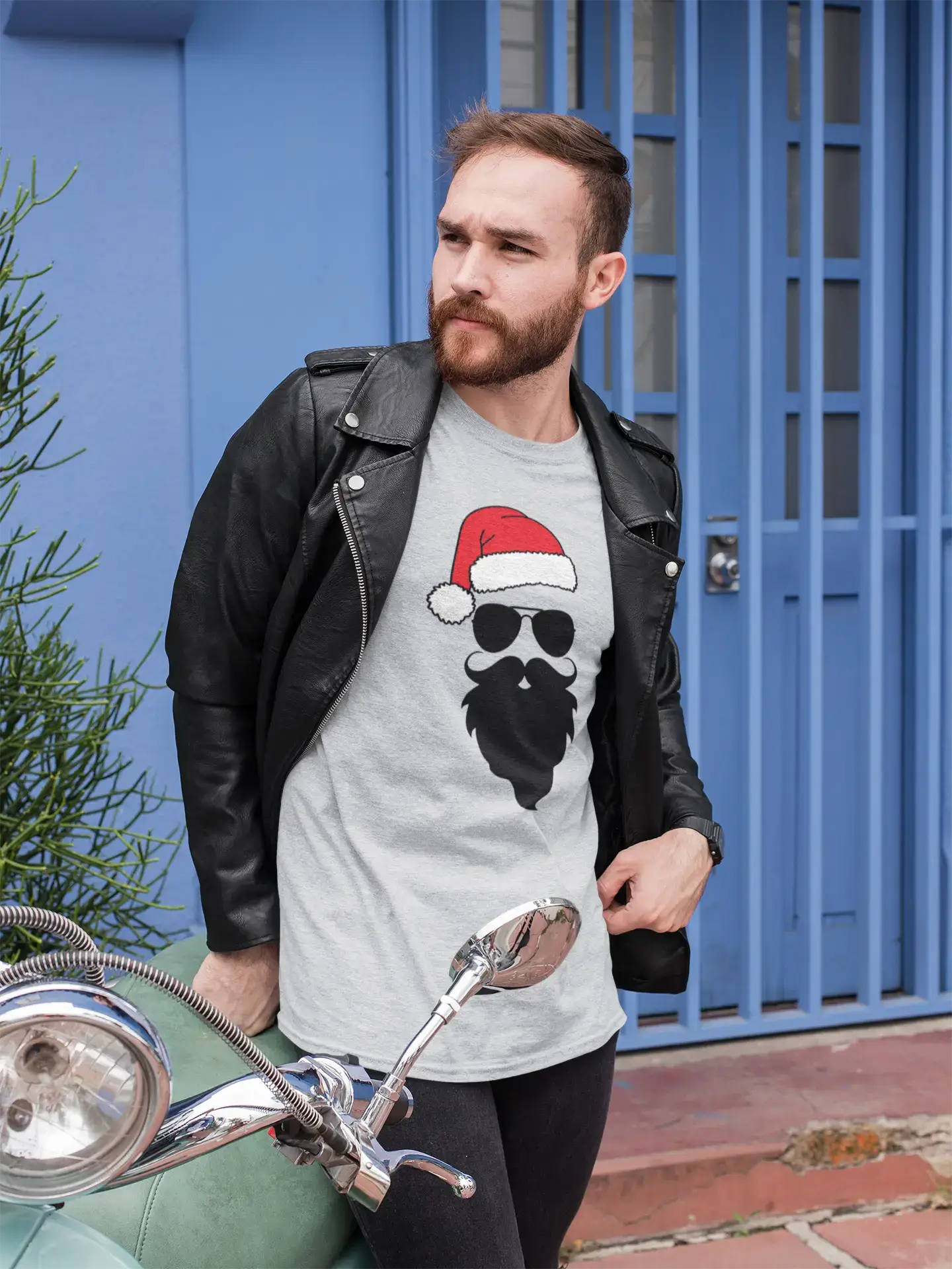 ULTRABASIC - Graphic Men's Funny Santa Cool Christmas T-Shirt Gift Tee Emerald