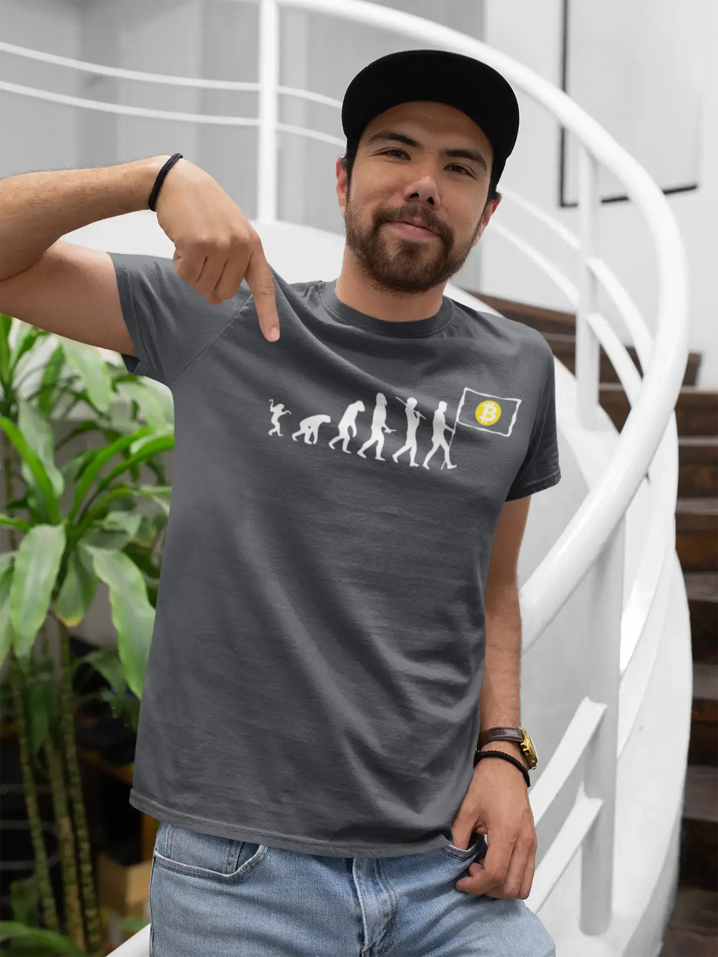 Ultrabasic® Homme T-Shirt Graphique Bitcoin BTC Révolution T-Shirt HODL Tee Crypto Cadeau idée