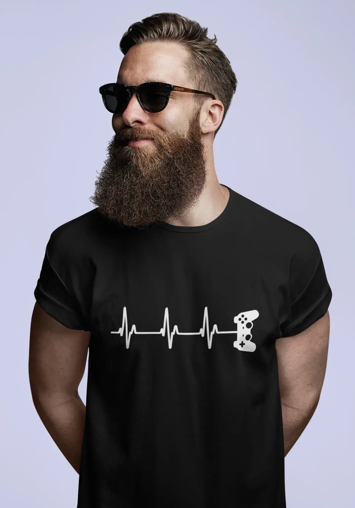 Ultrabasic® Homme T-Shirt Graphique Joueur Contrôleur Heartbeat Marrant Gaming Cadeau Idée