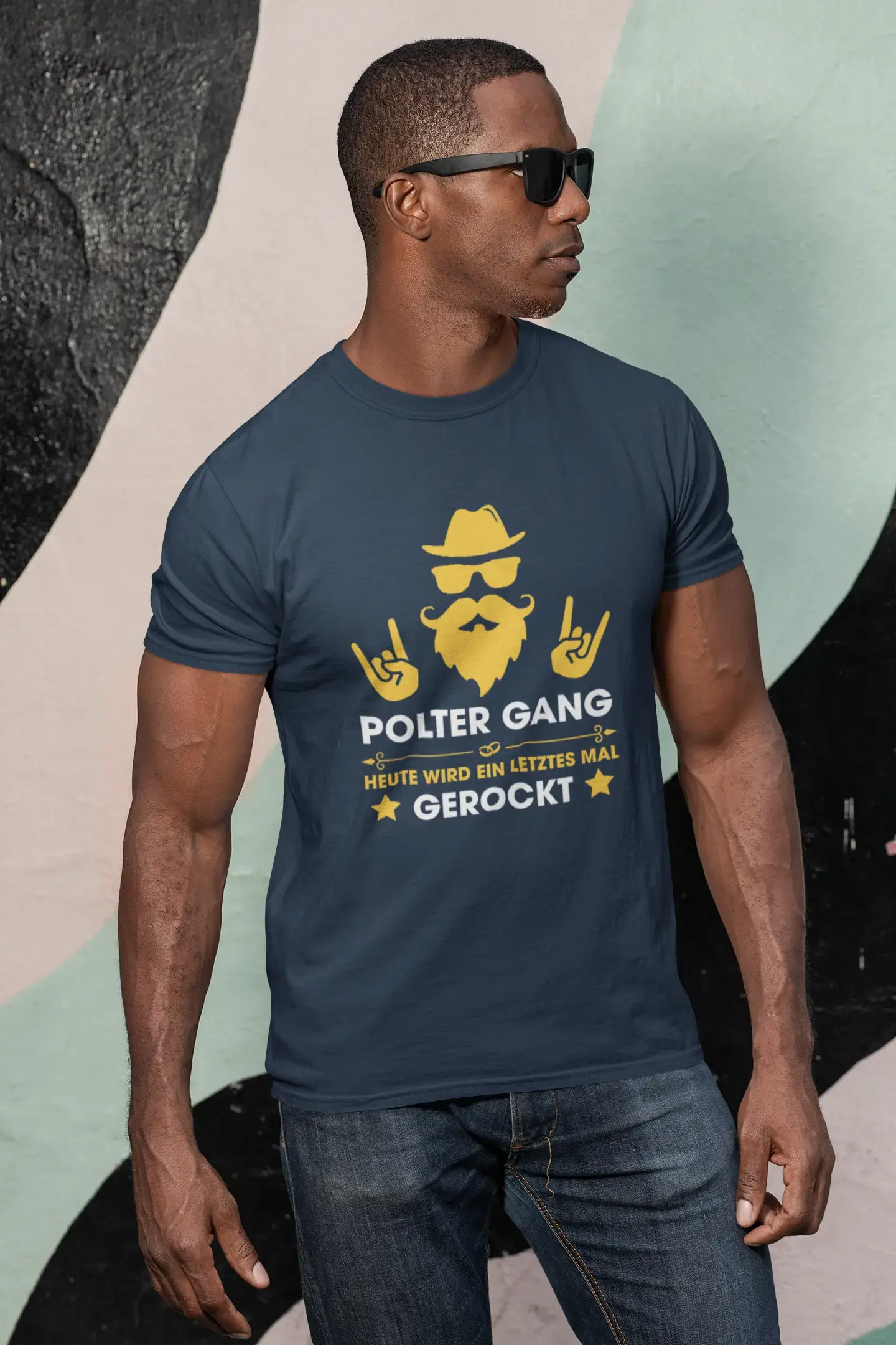 Men's Graphic T-Shirt Polter Gang Gerockt Idea Gift