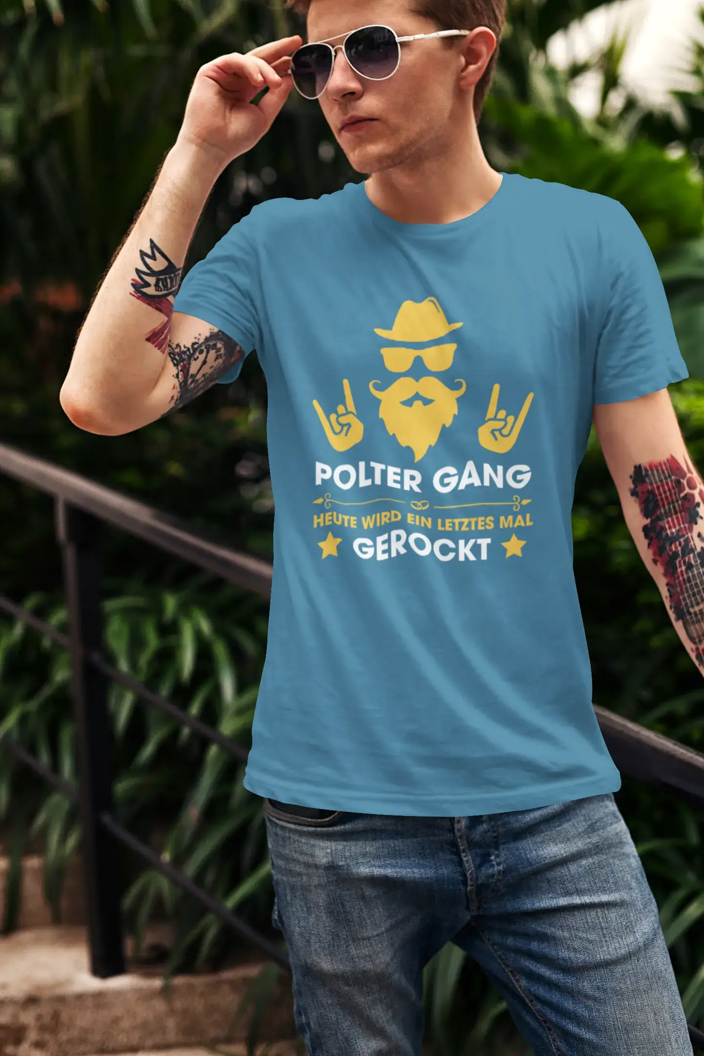 Men's Graphic T-Shirt Polter Gang Gerockt Idea Gift