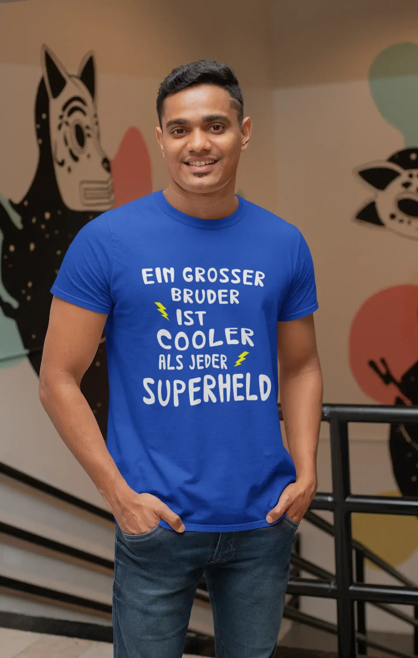 Men's Graphic T-Shirt Grosser Bruder Cooler Superheld Idea Gift