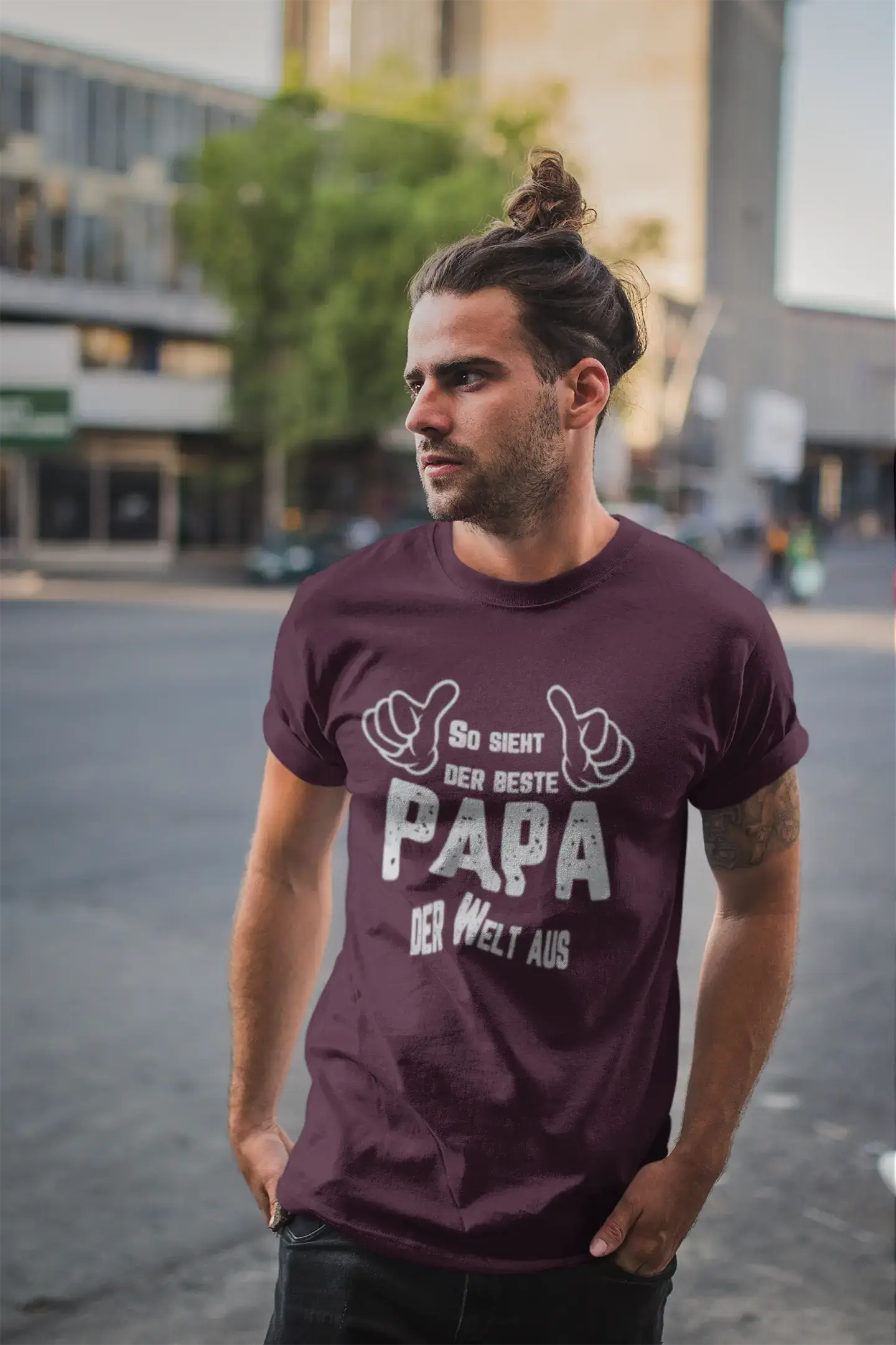 Men's Graphic T-Shirt So Sieht Der Beste Papa Der Welt Aus Gift Idea