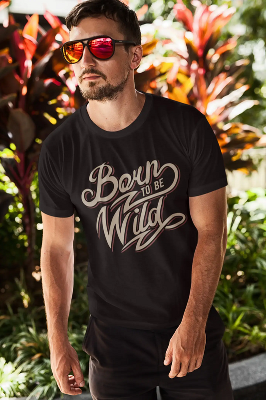 Men's T-Shirt Born To Be Wild Rock Band Vintage Casual Short Sleeve Tee