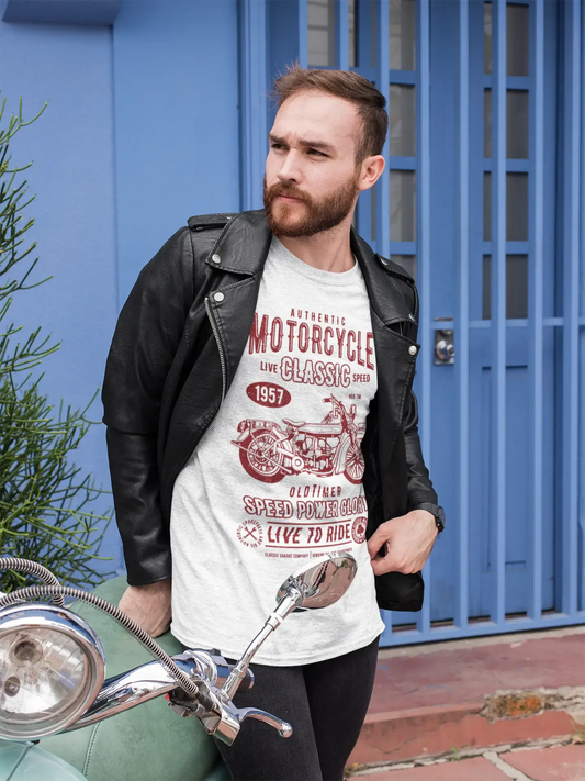 ULTRABASIC Men's T-Shirt Authentic Motorcycle Classic 1957 - Vintage Biker Tee
