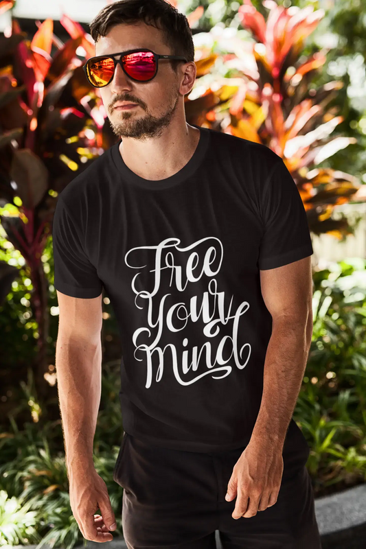 Men's T-Shirt Free Your Mind Shirt Motivational Quote Tee Shirt Vintage Apparel