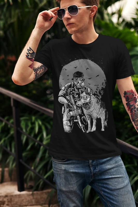 ULTRABASIC Men's Graphic T-Shirt Gasmask Dog Best Friend - Chernobyl Radiation Shirt